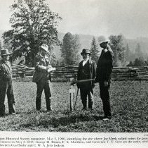 Oregon Historical Society Committee at Provisional Government Site, 1900