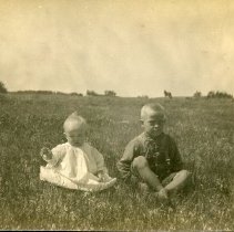 Clyde and Albert "Bert" Woodruff as Children on the Homestead