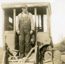 Clyde Woodruff with Road Grader