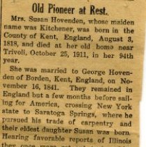 Susan Hovenden Obituary