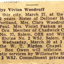 Gladys Vivian Woodruff Obituary