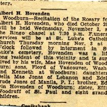 Albert Hovenden Obituary