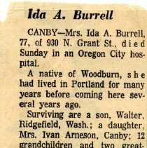 Ida Burrell Obituary