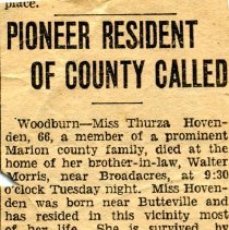 Thirza Hovenden Obituary