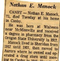 Nathan E. Manock Obituary