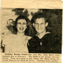 Bates and Green Wedding Announcement