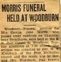 Obituarys for Hovenden/Woodruff Family Members