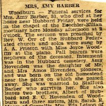 Obituarys for Hovenden/Woodruff Family Members