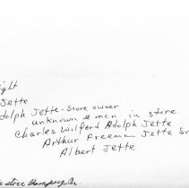 Jette Men in Front of  Adolph Jette's General Store