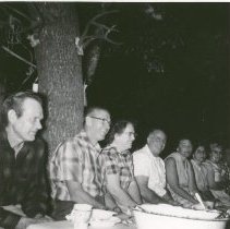 Gathering at Picnic Table