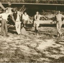 5 Men and Biplane, Fred Lencioni, no date (1930s)