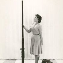 Barbara Kron with Goose Gun and Bear Trap