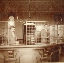 George Warfield Working Window at Farmer's and Mechanics Bank