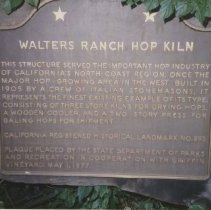 Hop Kiln Winery plaque