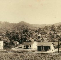 Preston Station and Store in Foreground - Preston Church, Ranch, and Community in Distance