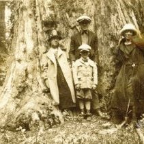 Group in Front of Redwood Tree