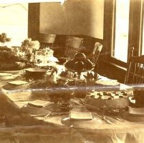 View of Dining Table Set for Feast