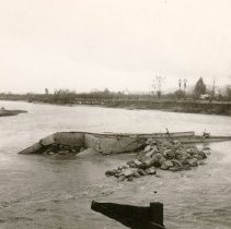 Flooded creek or river