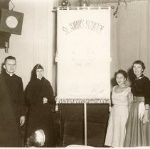 Presenting a Banner to St. John's School