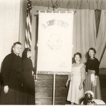 Presenting Banner to St. John's School