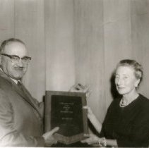 Marie Cox Receives 1961 Citizen of the Year from the Chamber of Commerce