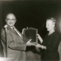 Marie Cox Receives 1961 Citizen of the Year from the Chamber of Commerce