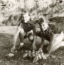 Girls with Ducklings