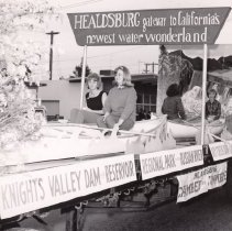 Chamber Parade Float Advertising Water Recreation around Healdsburg
