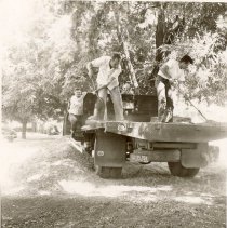 Off-loading Gravel from Truck