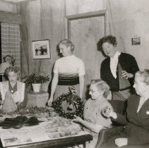 Preparation for Christmas Festival by Healdsburg Garden Club Members