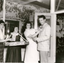 Rainbow Girls Sell Red Carnations for Fight Cancer Drive