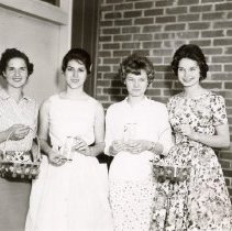 Rainbow Girls Sell Easter Lilies for Society for Crippled Children and Adults