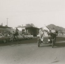 Goofy Firemen in Jalopy in Fair Parade