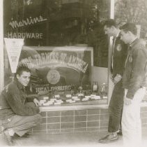 Healdsburg Chapter FFA Members Place Window Display for National FFA Week