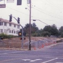 Construction at corner of Healdsburg Ave. & Grant St.