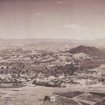 Aerial View of Healdsburg and Fitch Mountain