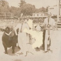 Paul Holtzen and Julie Seghesio with Champion Beef