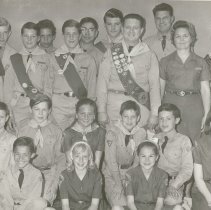 Pathfinders Doing Food Drive