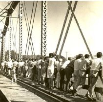Viewing Swim Meet from Train Bridge