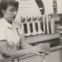 Dee Domitilli Tending Fountain