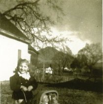 Marilyn Bruner and Child's Baby Buggy