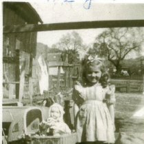 Marilyn Bruner and Child's Baby Buggy