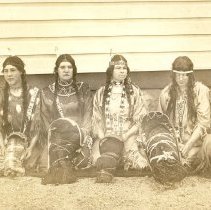 Six people in Indian costume