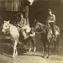 Jacob and Mervyn Silberstein on Horseback