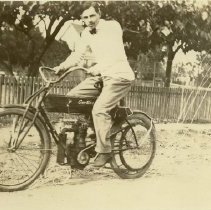 MD Silberstein on Motorcycle