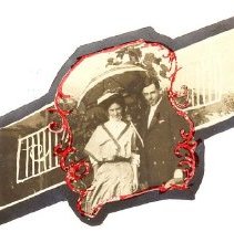 Man and woman in re-touched photo