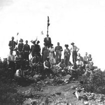 Planting Flag at Mt. St. Helena