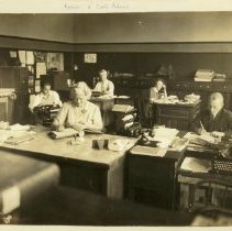 Healdsburg Tribune Office, Mr. and Mrs. Earle M. Adams, Publisher