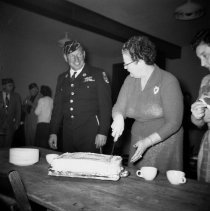 Serving Cake at American Legion Meeting
