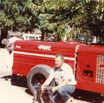 Joe Rochioli, Jr. with Dog and New Sprayer